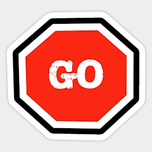 Go Sign Red Sticker